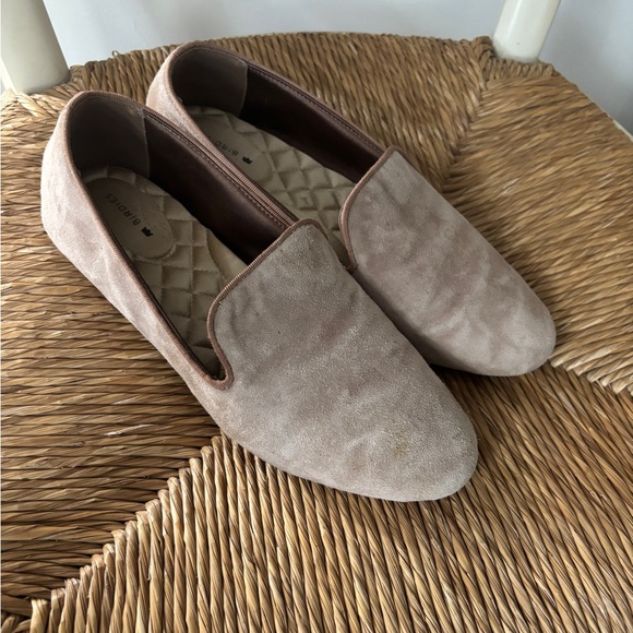 Birdies Starling loafers, suede, champagne color/light tan 8.5 Wide - Picture 2 of 7